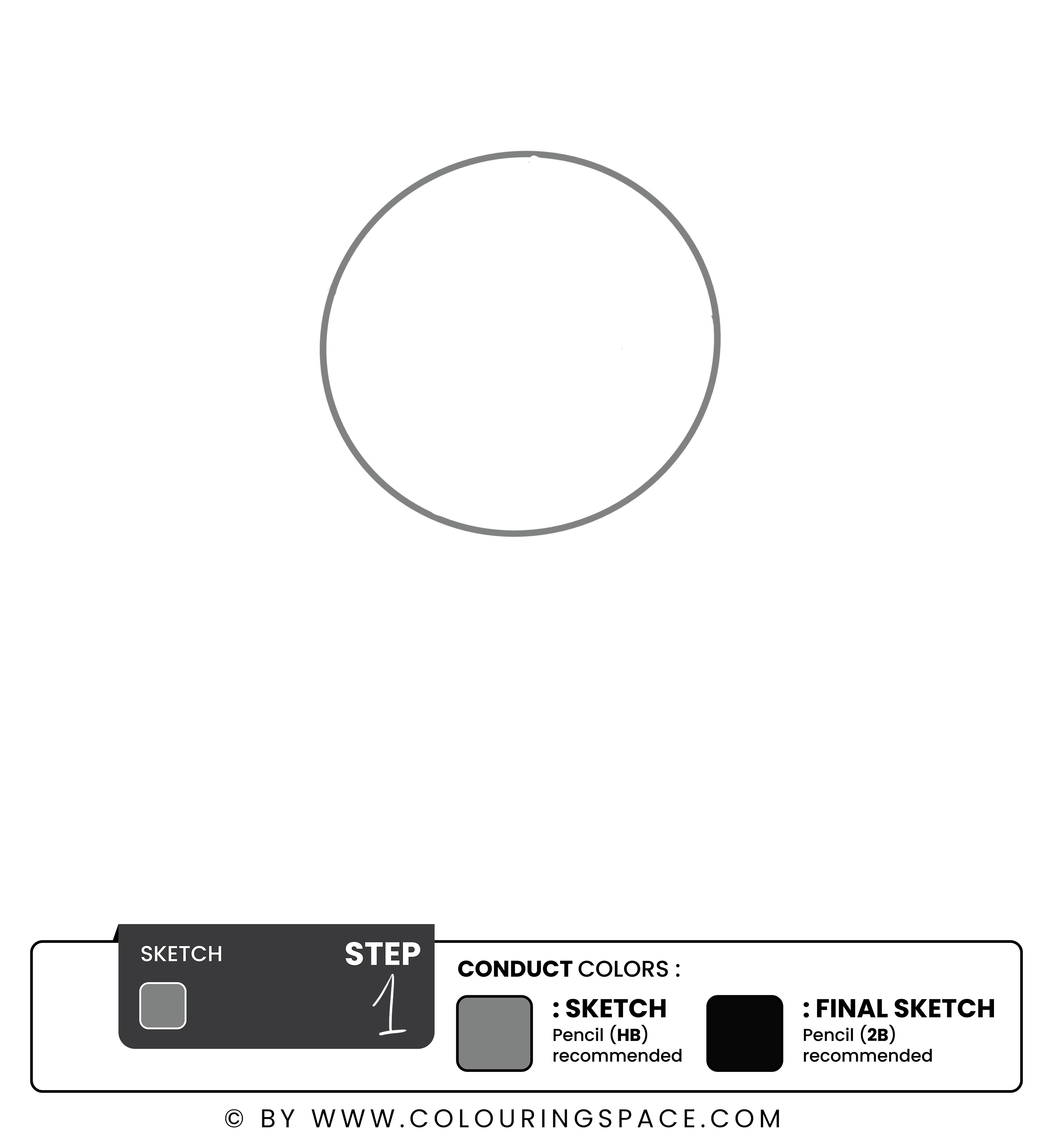 Step 1  – Sketch the Basic Shape of the Head