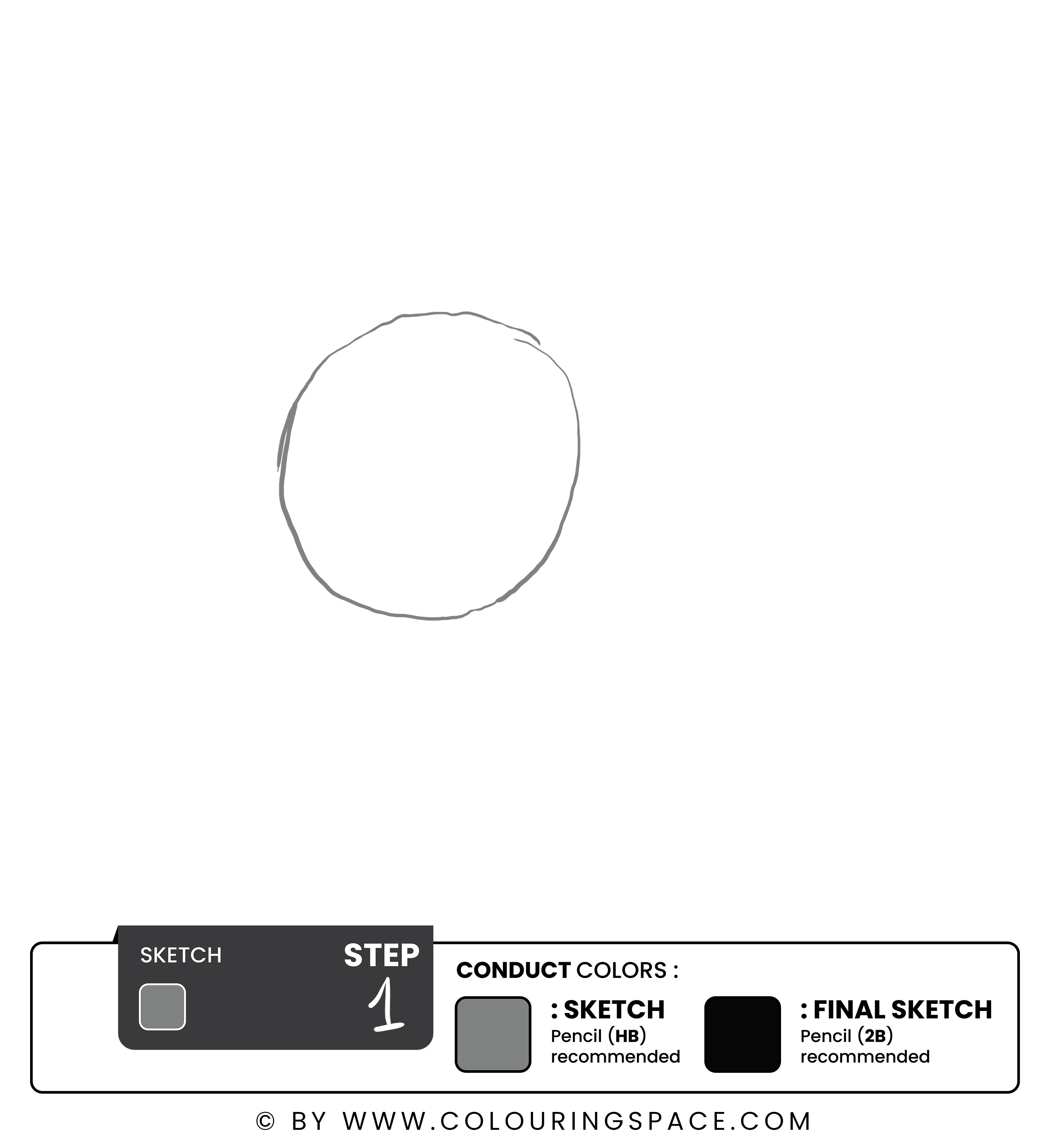Step 1- Draw a circle 