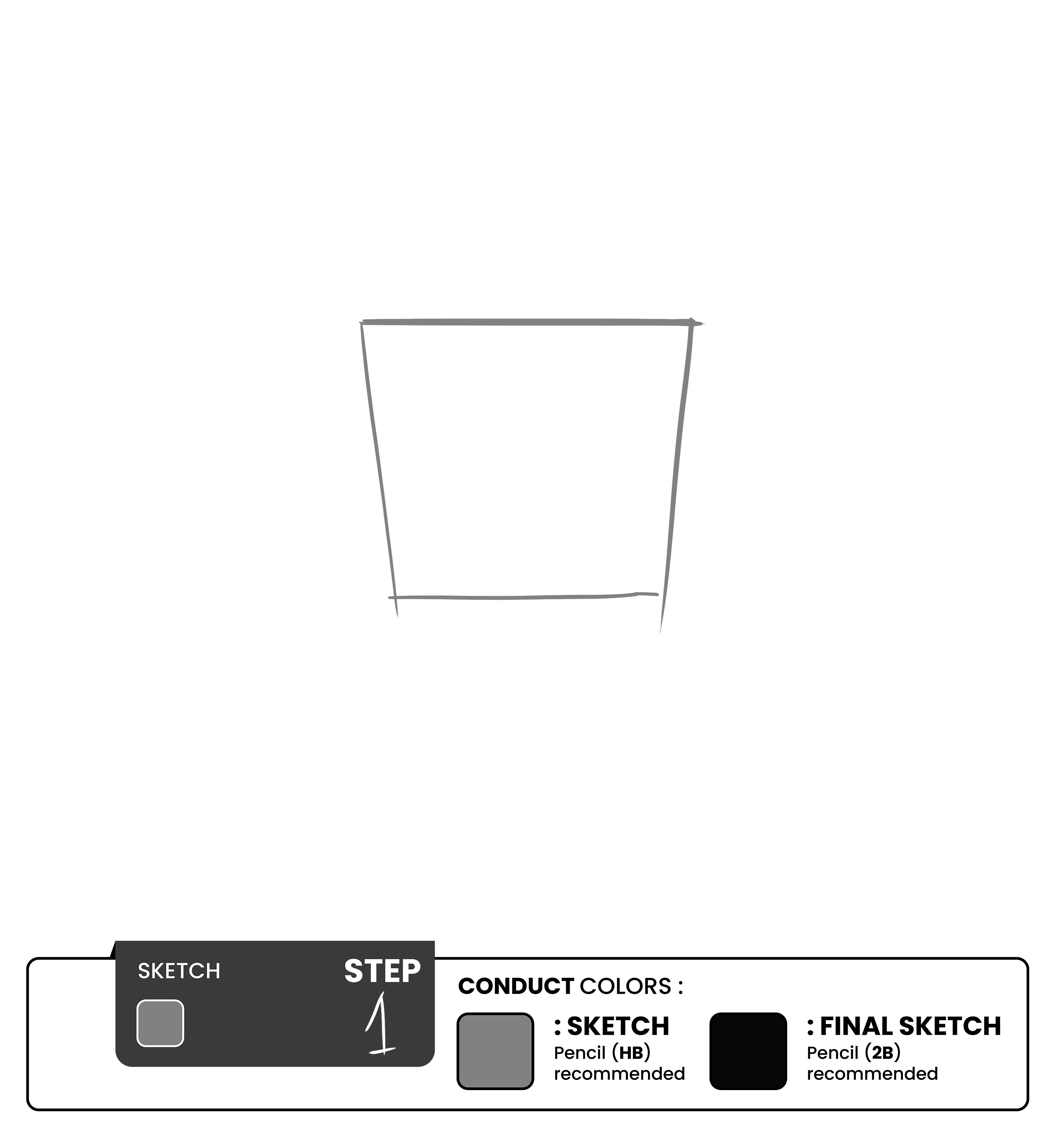 Step 1 – Draw the Basic Shape of SpongeBob's Body 