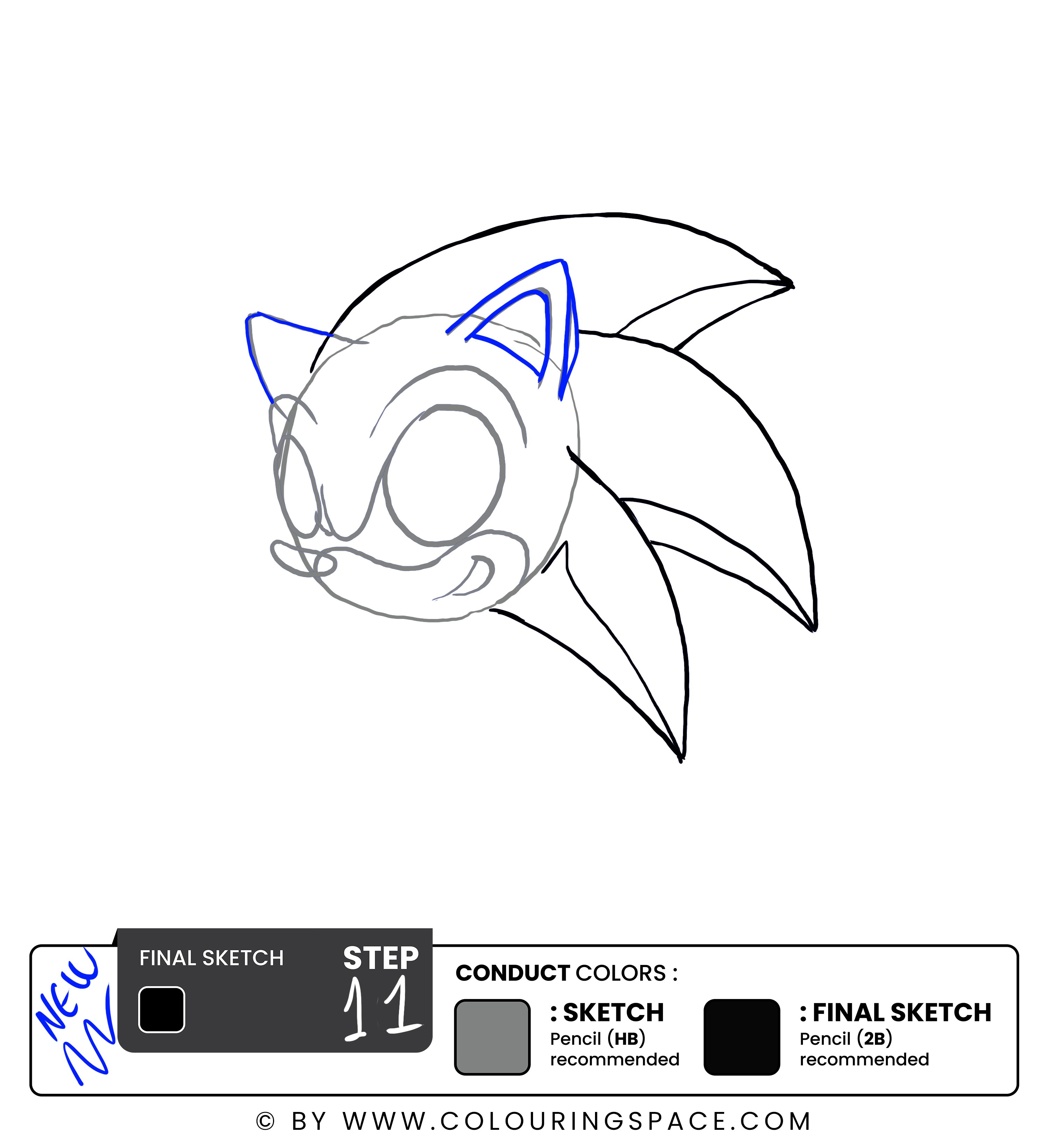 Step 11: Let’s Outline the Ears