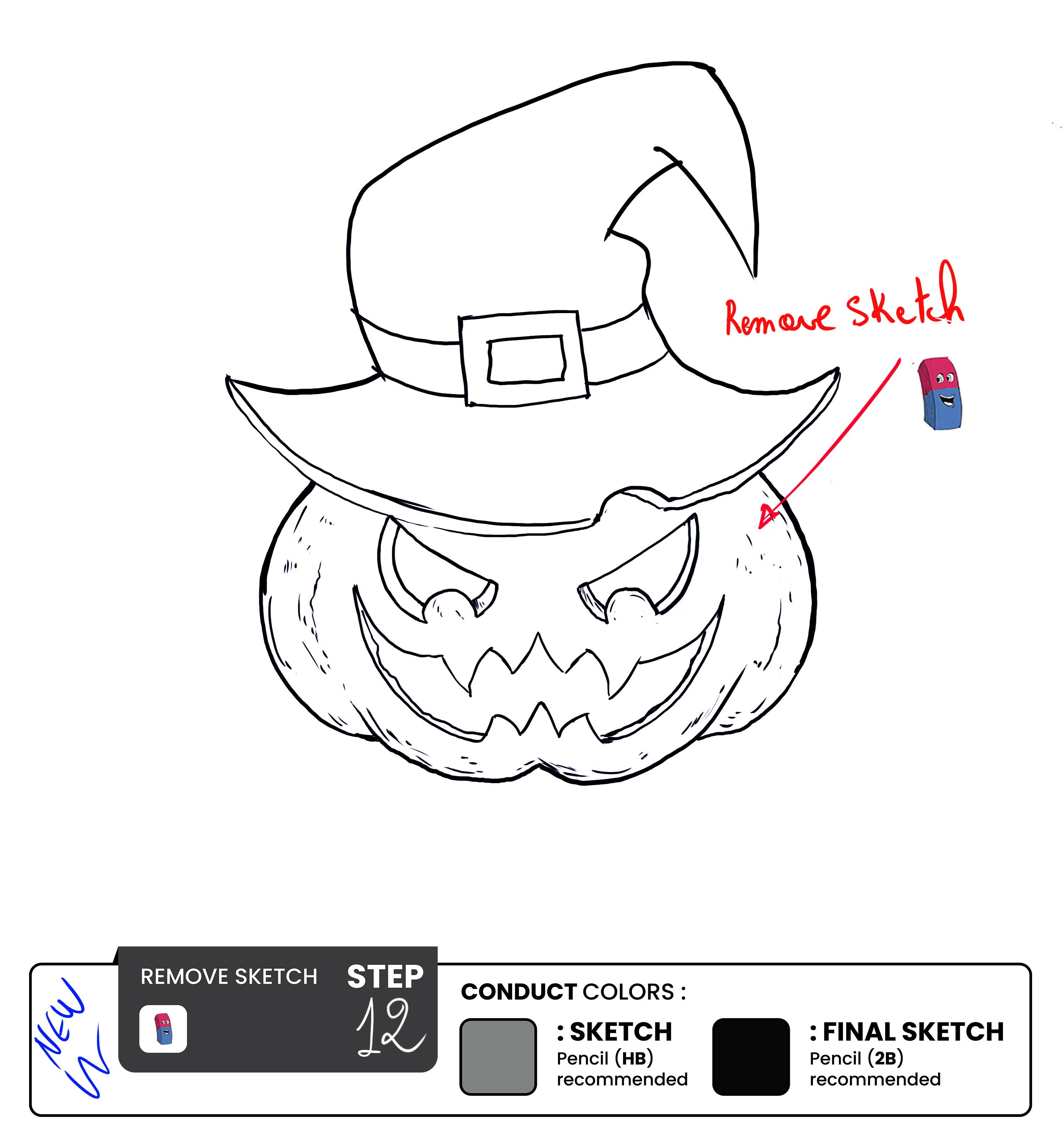 Step 12-  Remove the Sketch 