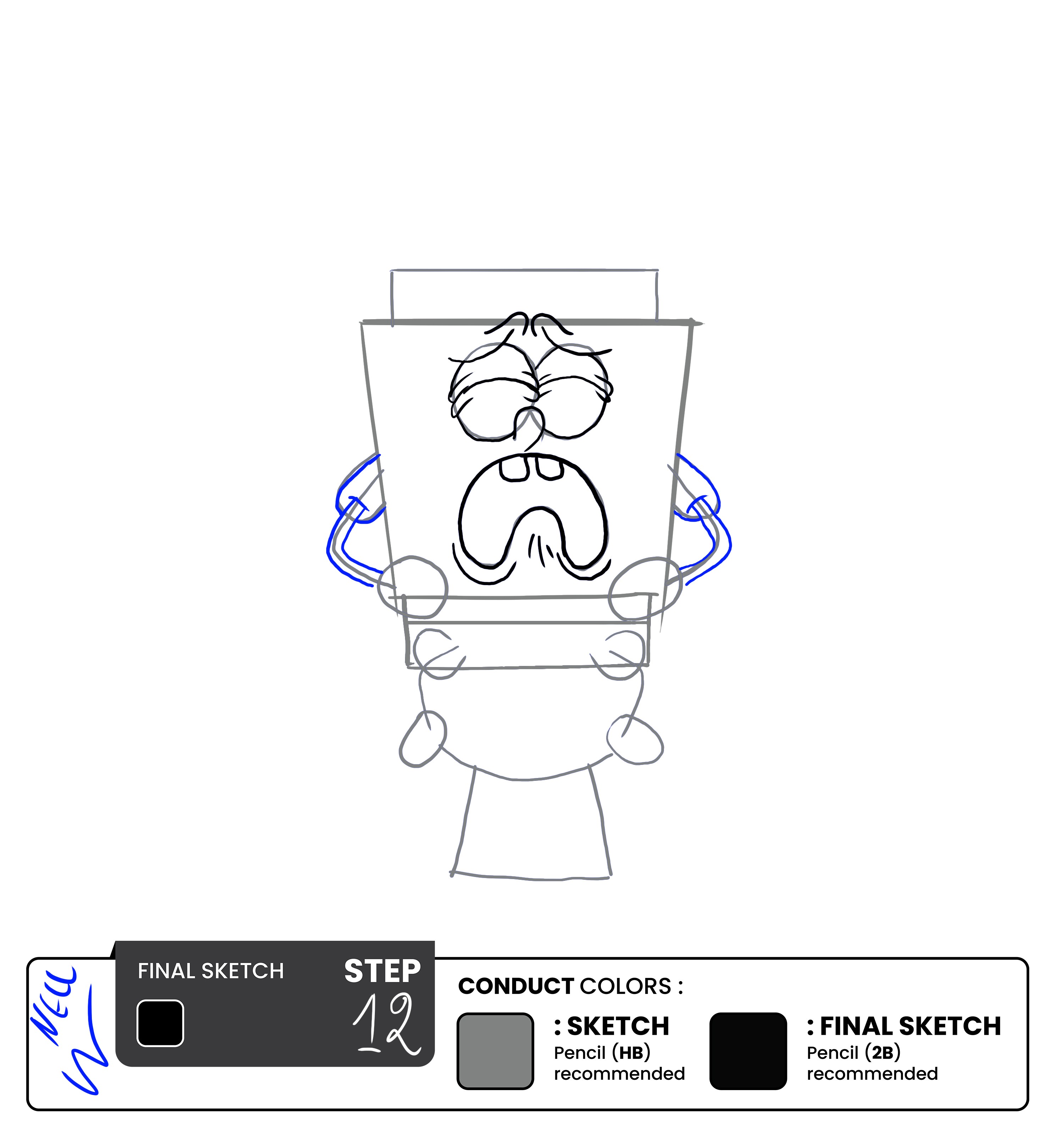 Step 12 - Draw the Sleeves 