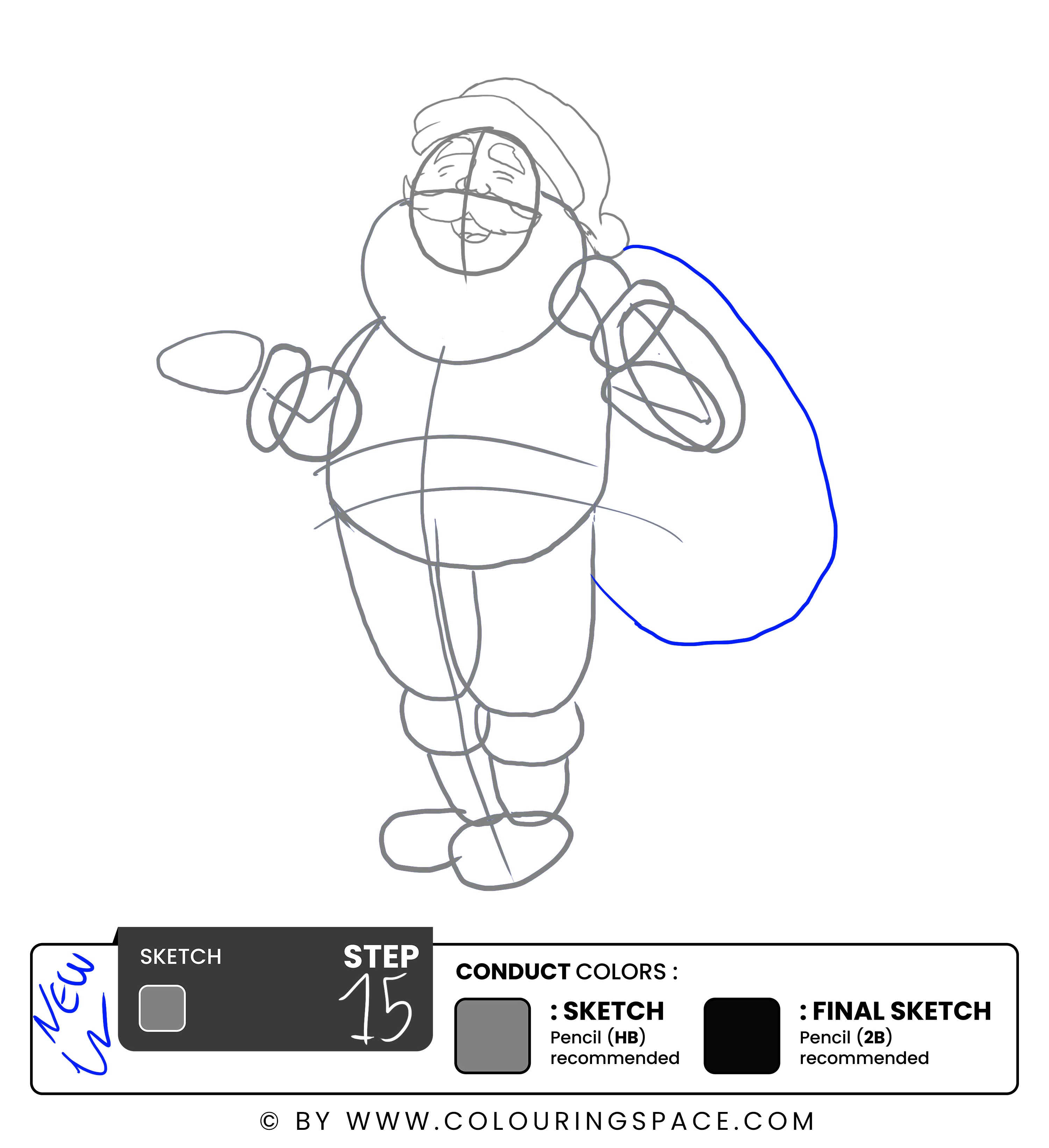 Step 15: Adding a Bag to Santa's Back