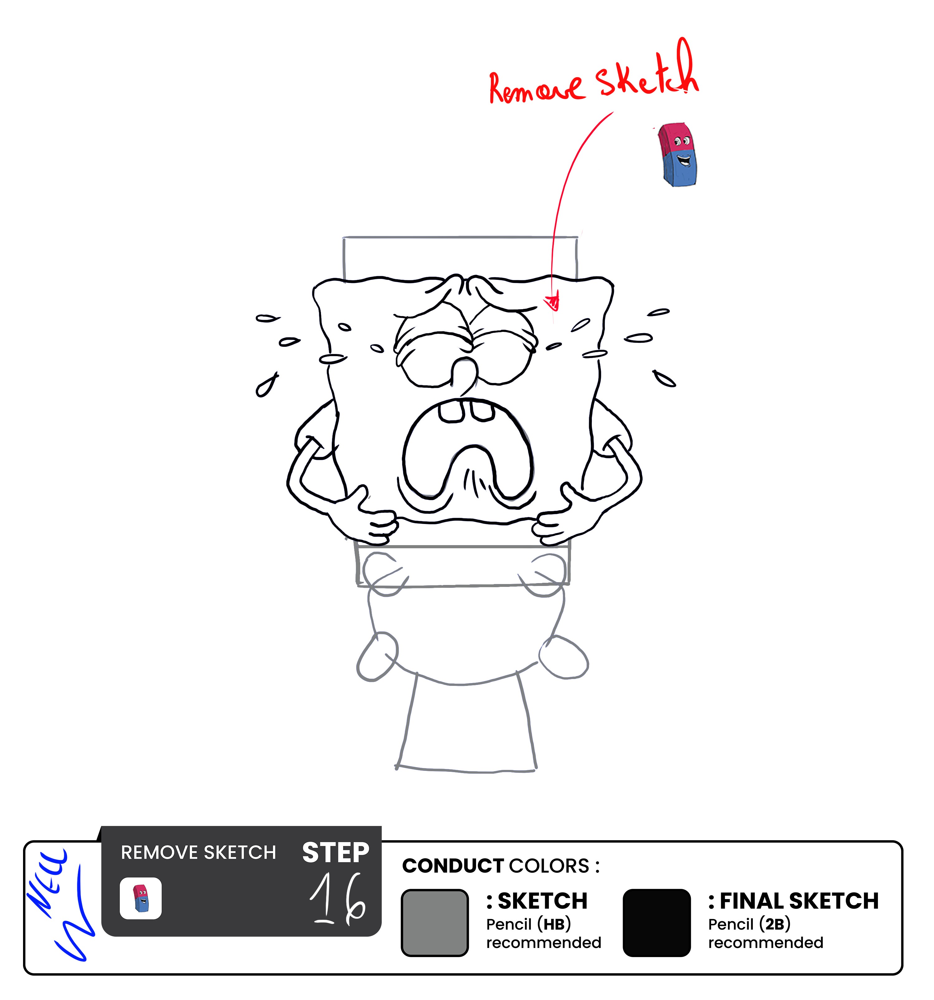 Step 16 -Remove the Sketch Guidelines 