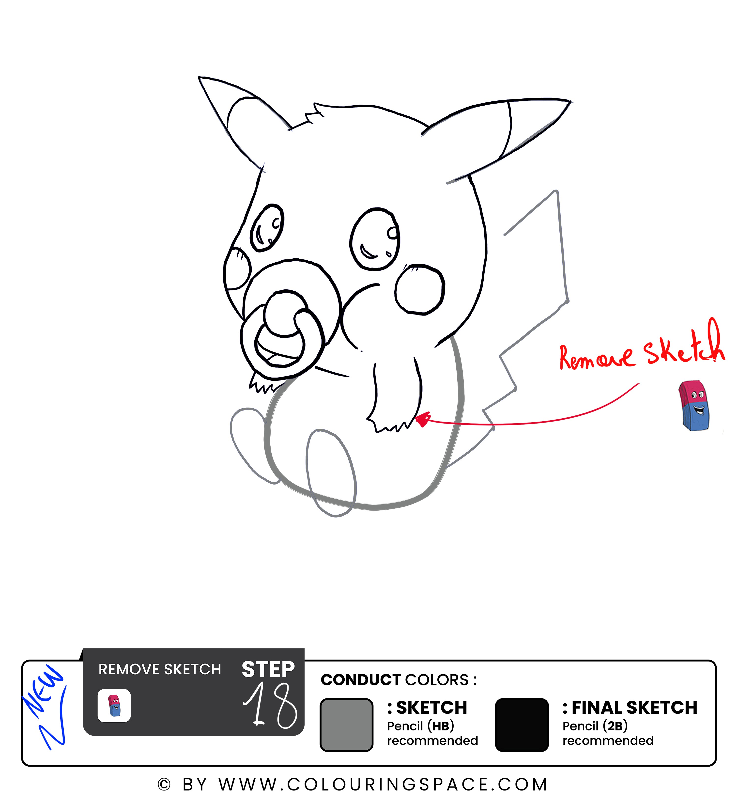 Step 18: Remove the Sketch Guidelines 