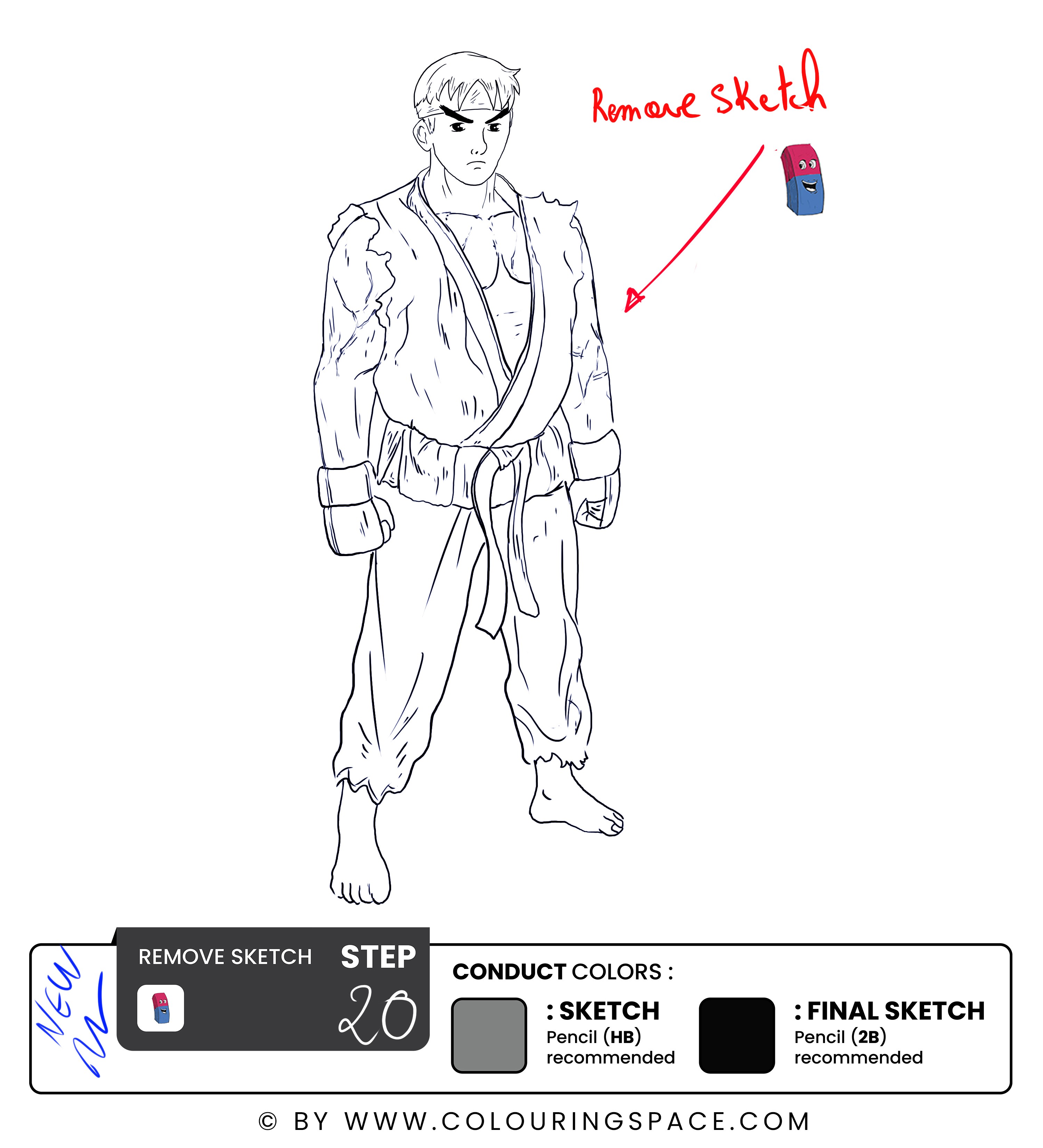 Step 20 : Remove the Sketch Guidelines 
