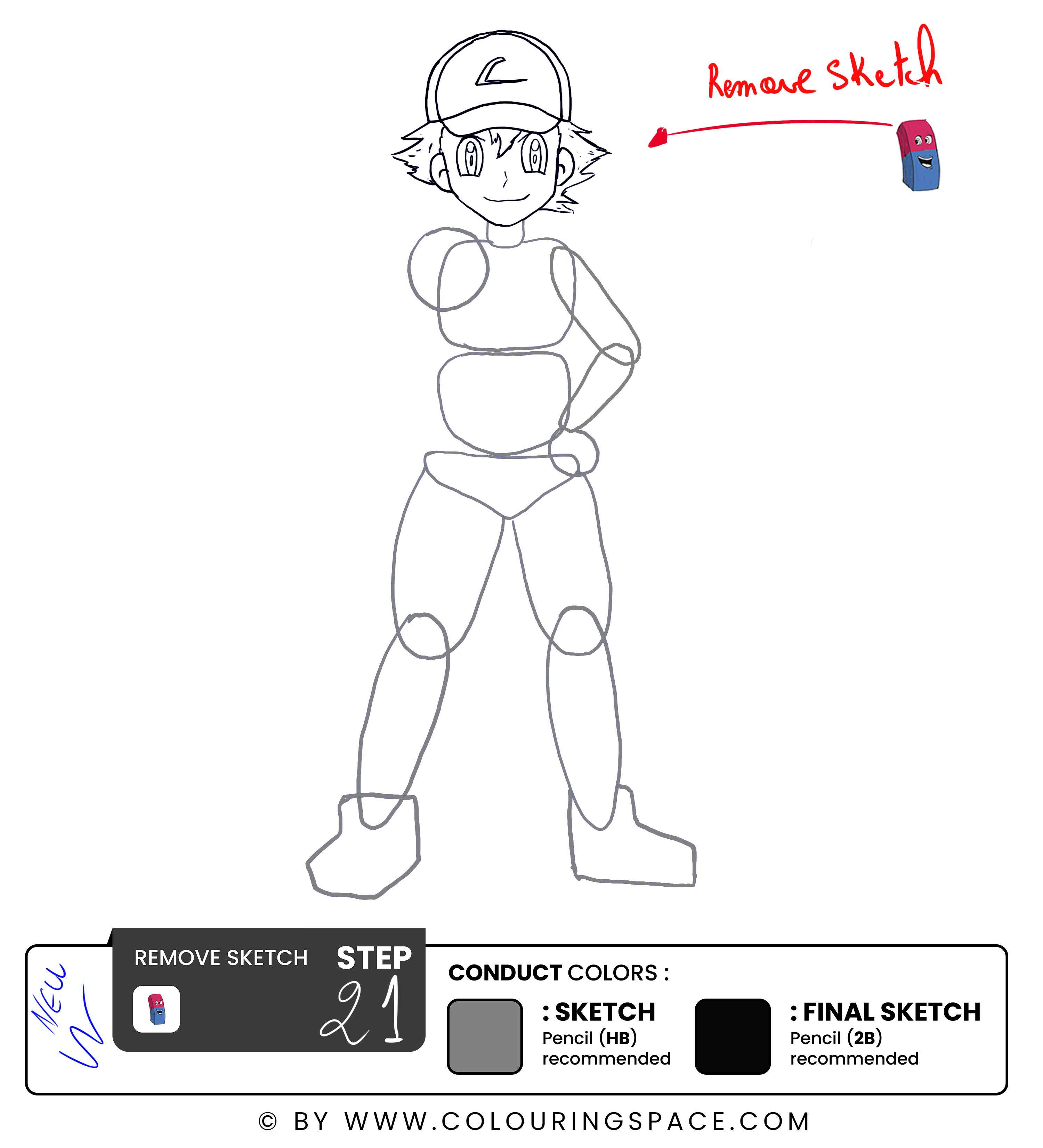 Step 21: Remove the Sketch Guidelines 