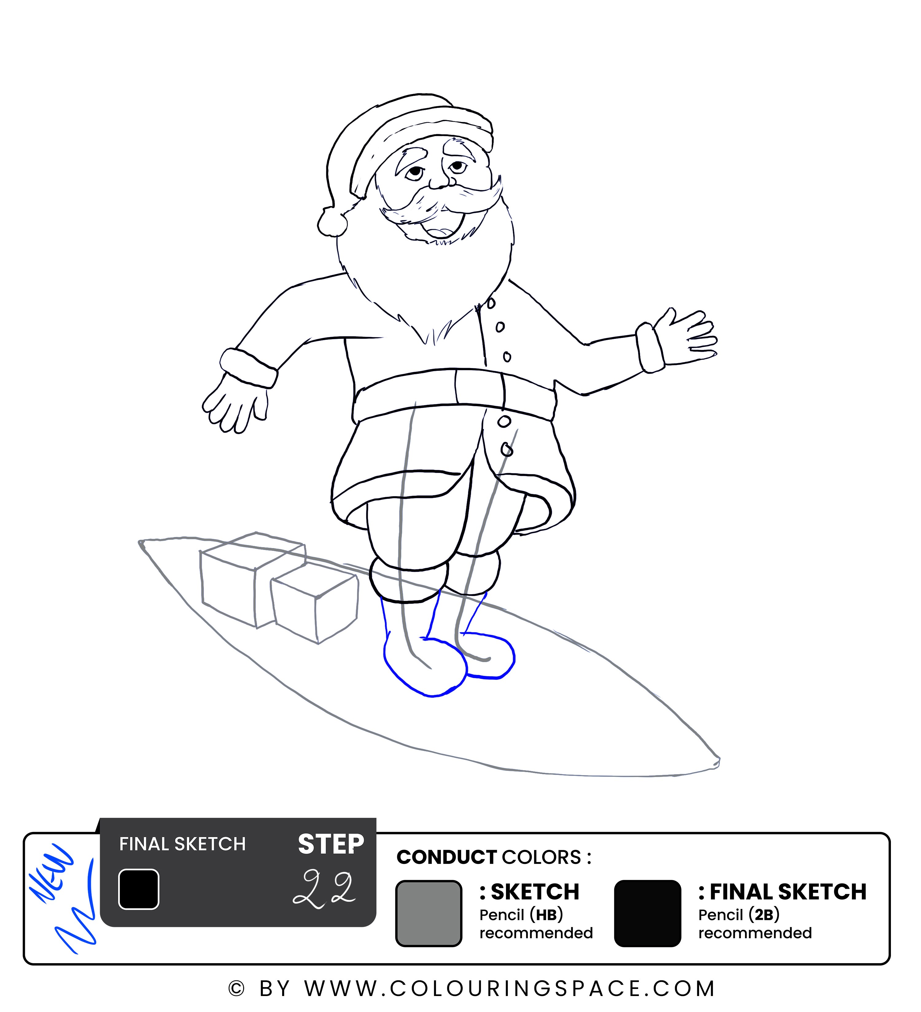 Step 22 : Draw the Shoes 
