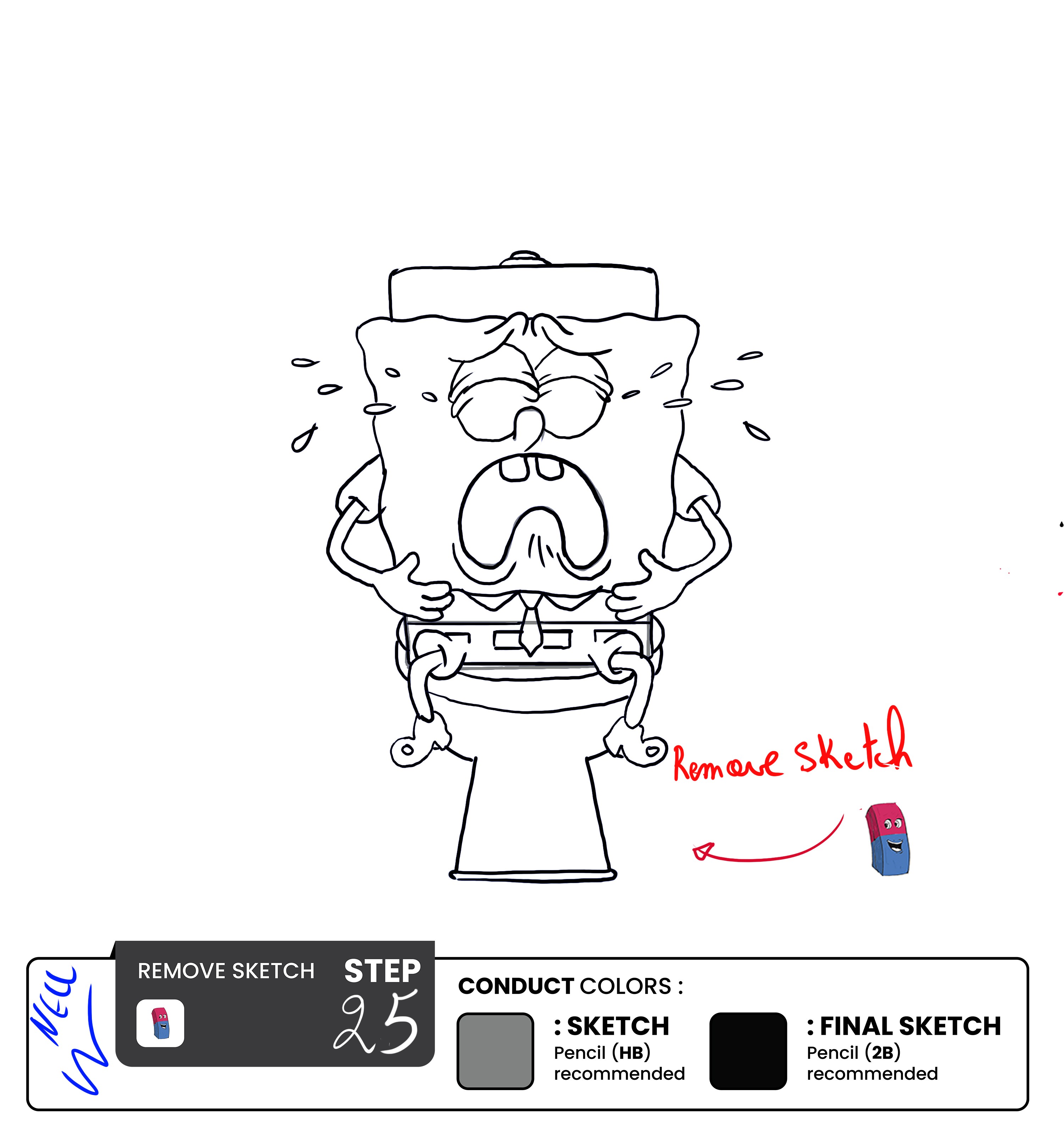 Step 25 – Remove the Sketch  Guidelines 