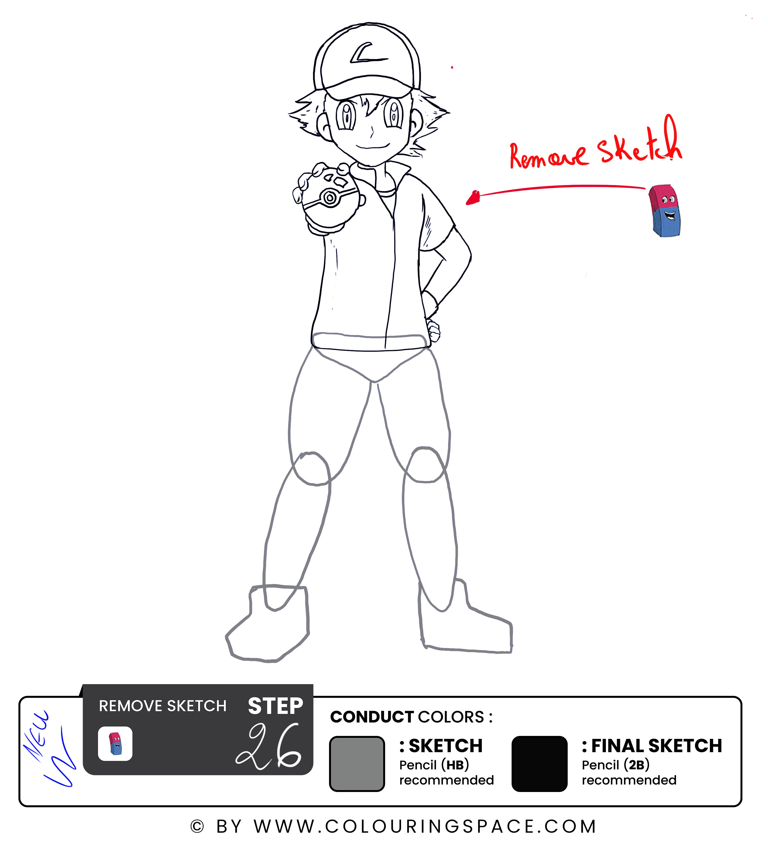 Step 26: Remove the Sketch Guidelines 