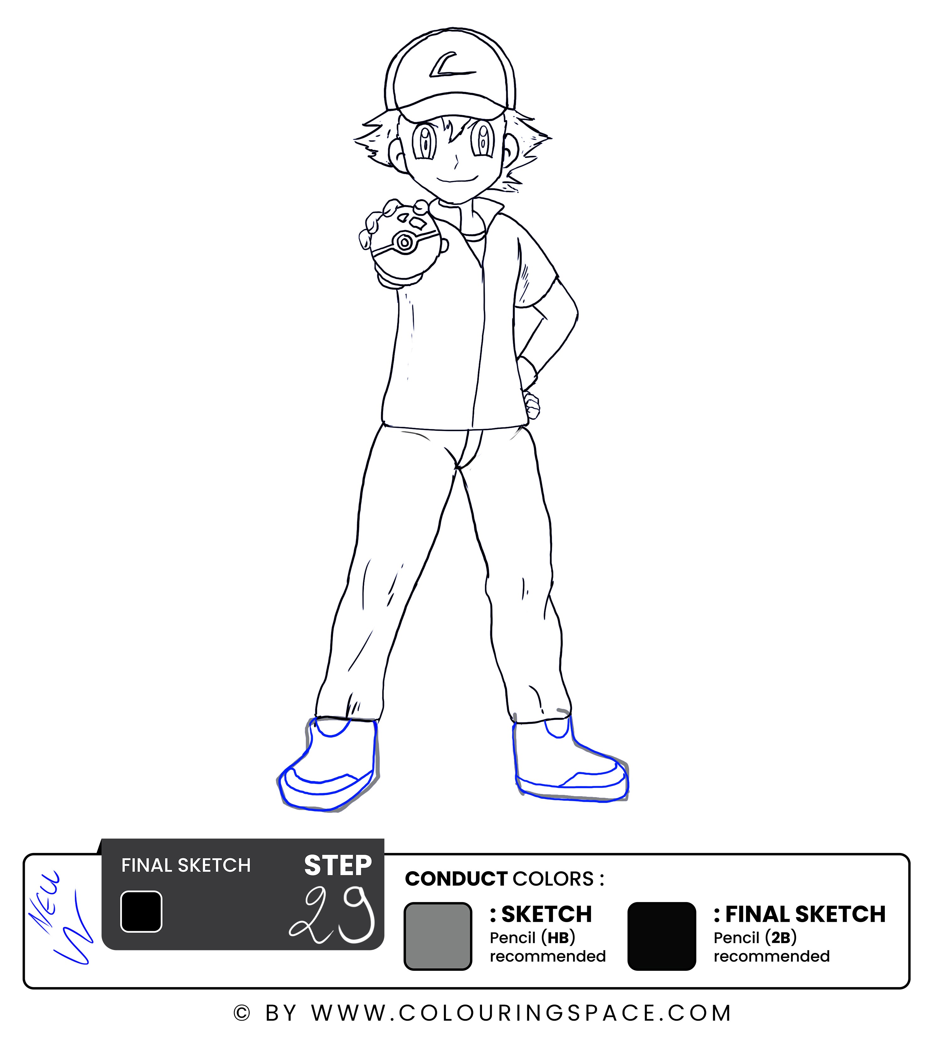 Step 29: Finalize the Shoe Sketch,