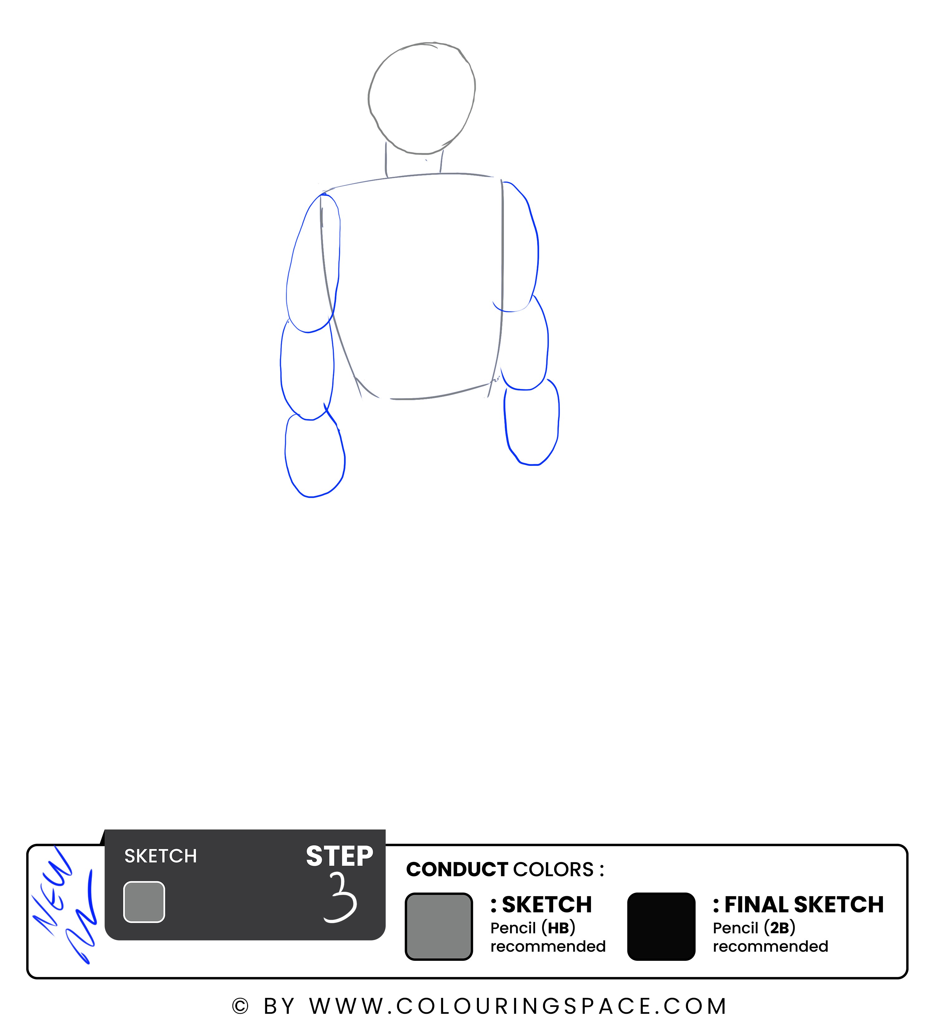 Step 3: Sketch the Arms 