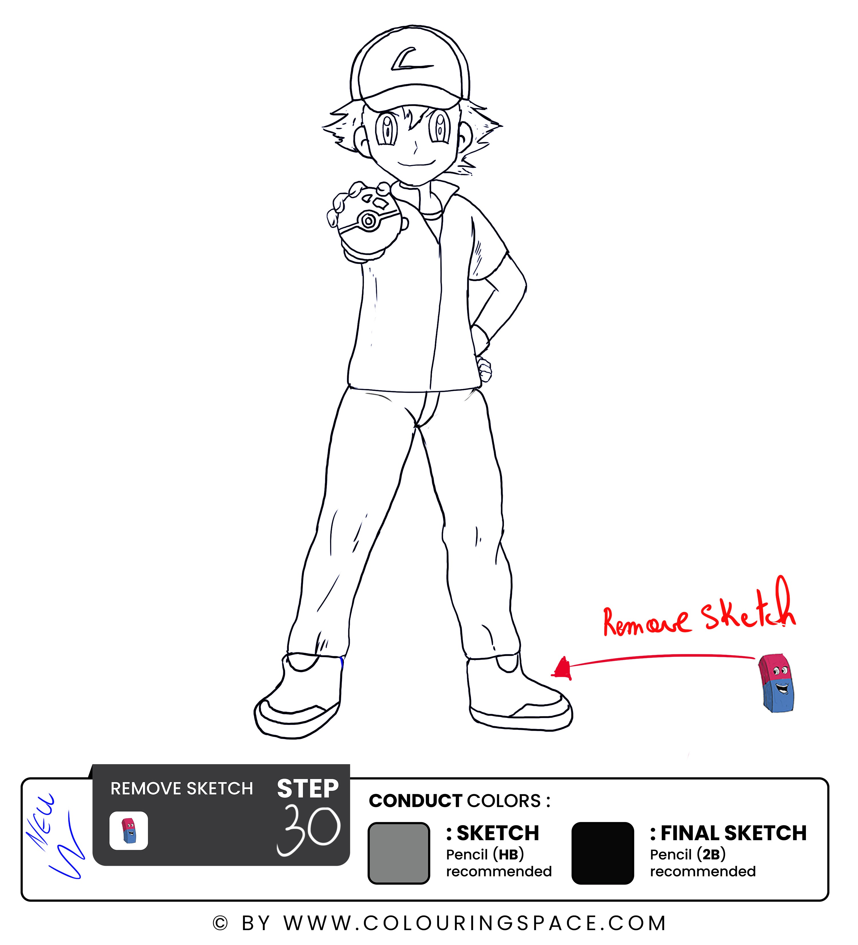 Step 30: Remove the Sketch Guidelines