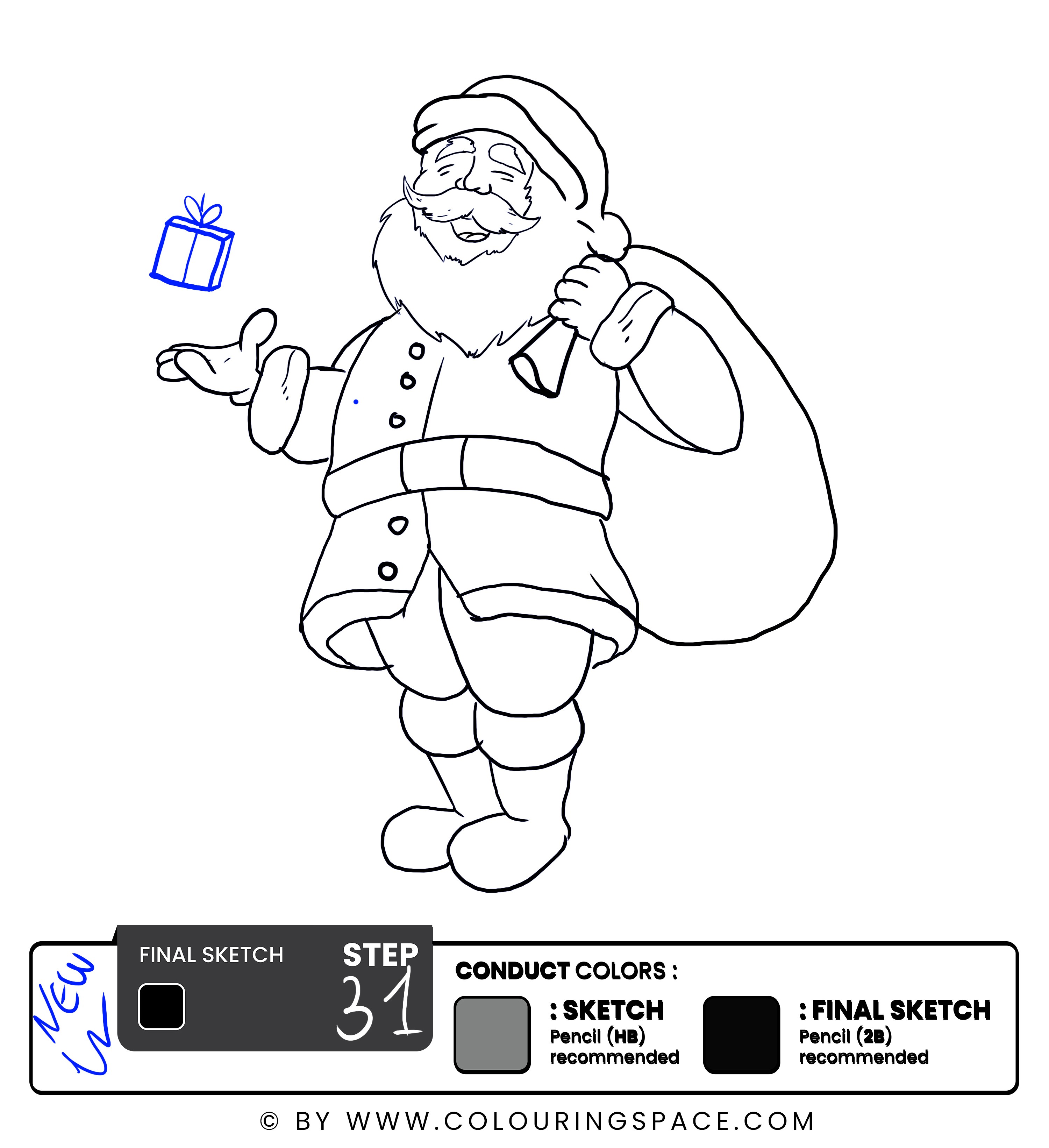 Step 31: Draw a Gift Box