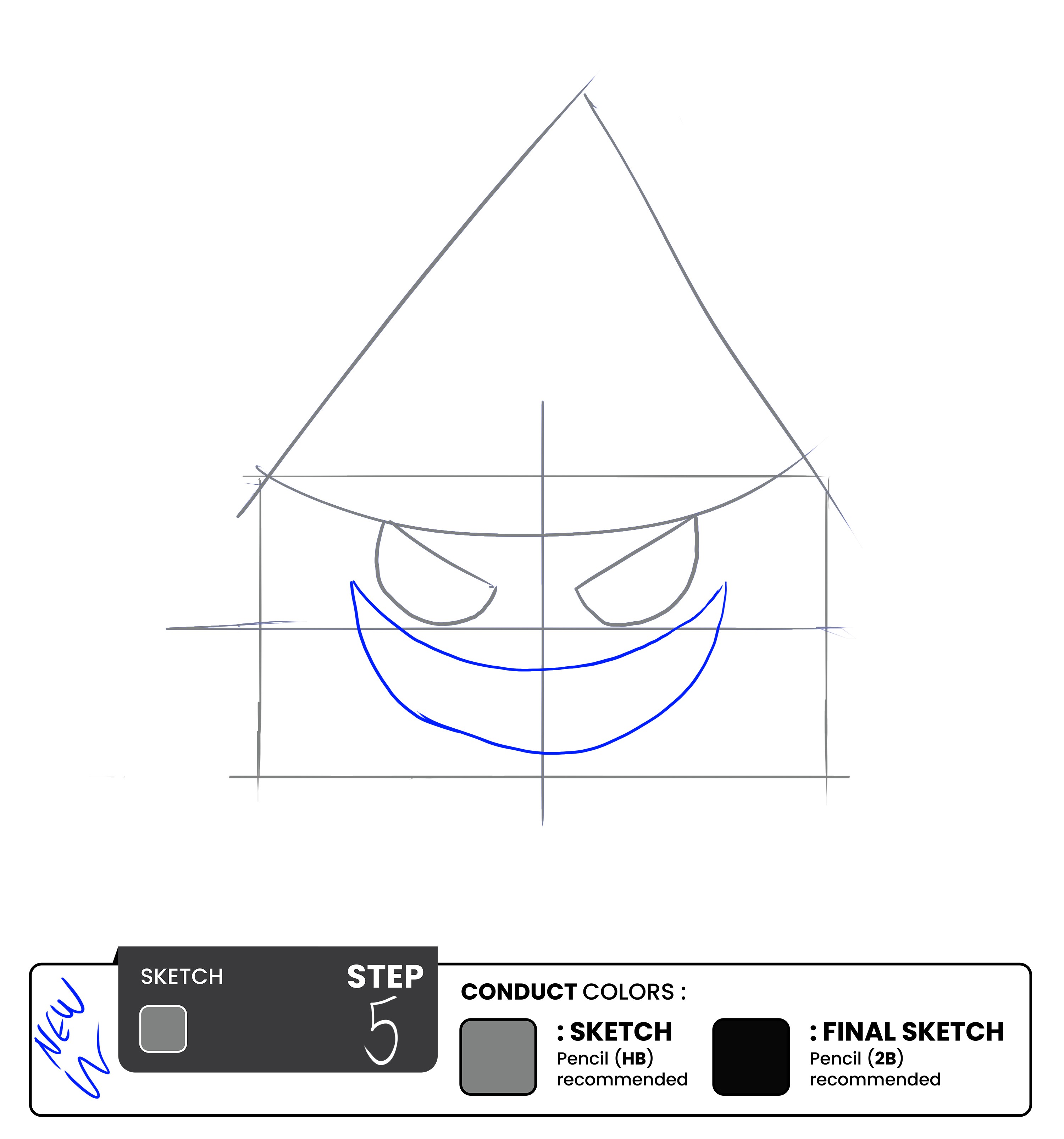 Step 5- Add The Smile. 