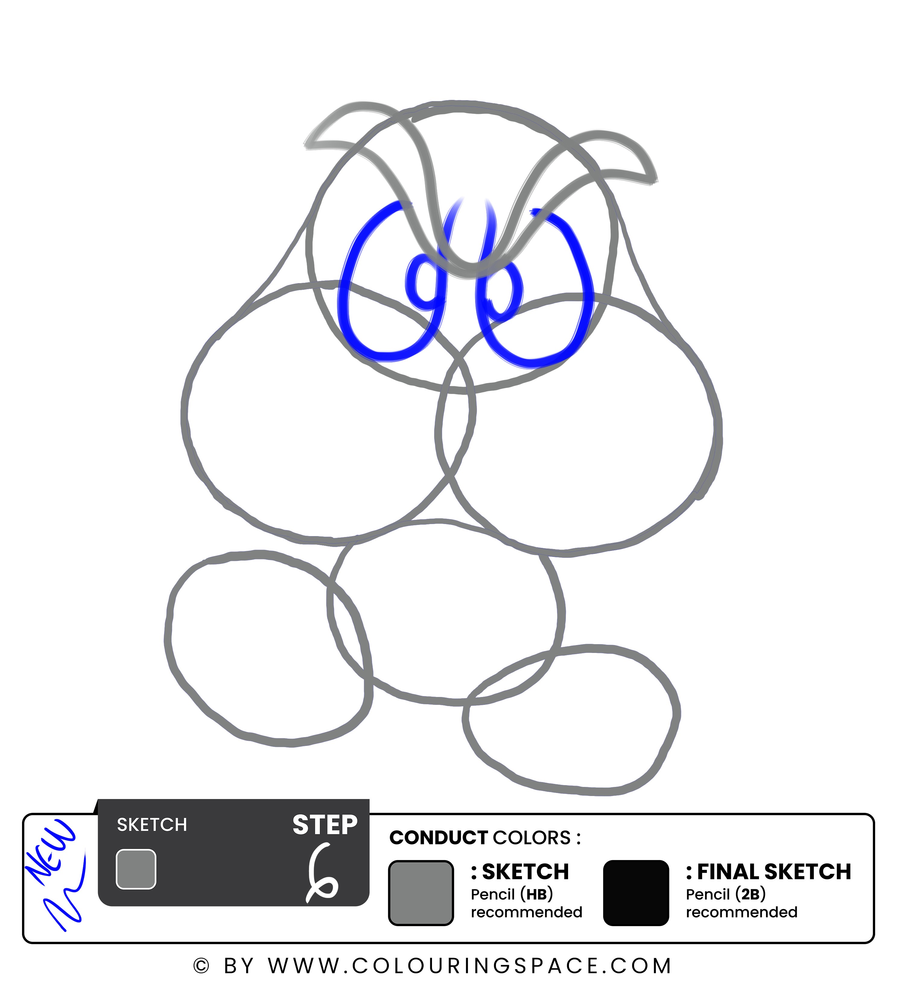 Step 6 - Draw the Eyes 